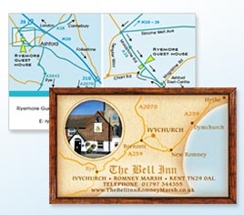 Maps on business cards